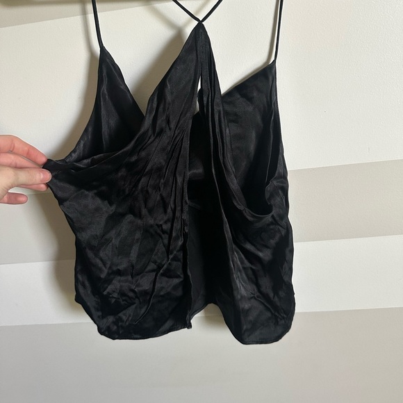 Zara Black Satin Camisole tank top - Picture 6 of 7